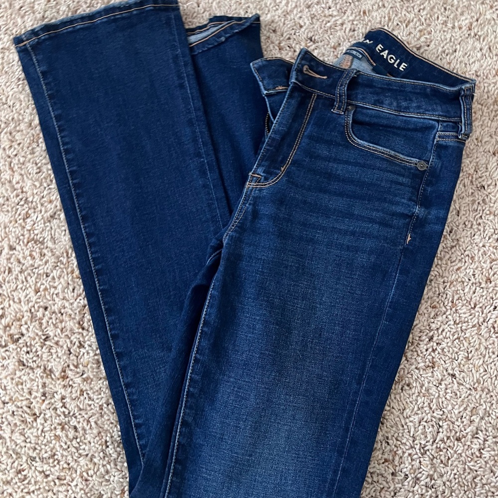 American Eagle Outfitters Women's Dark Blue Skinny Jeans